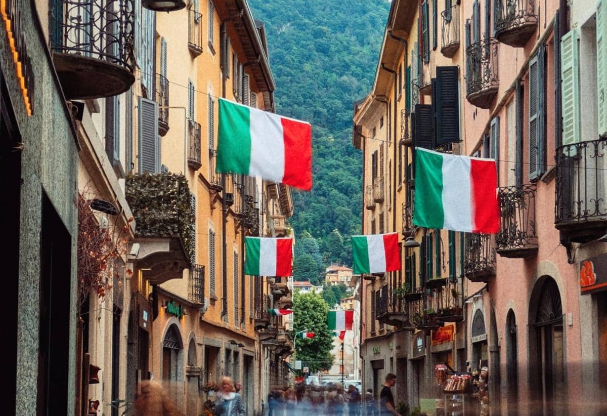 ilustrasi bendera Italia