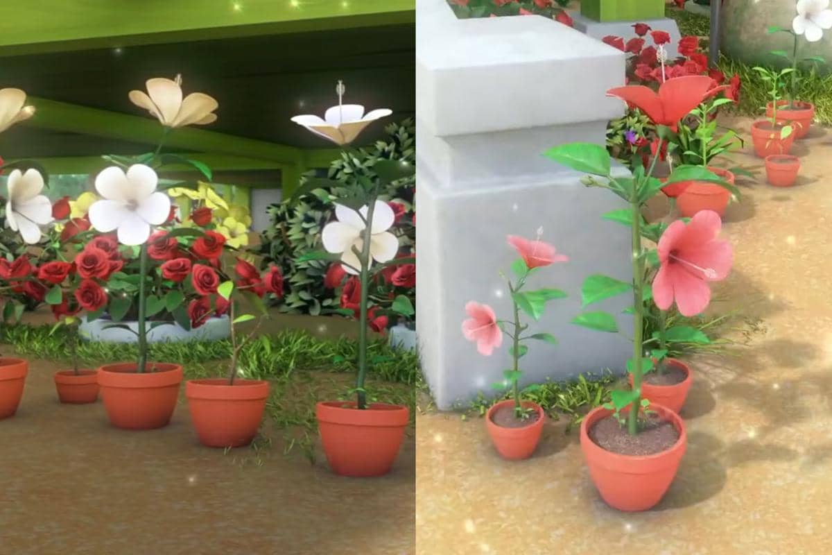 tanaman bunga sepatu Kak Ros dalam Upin & Ipin