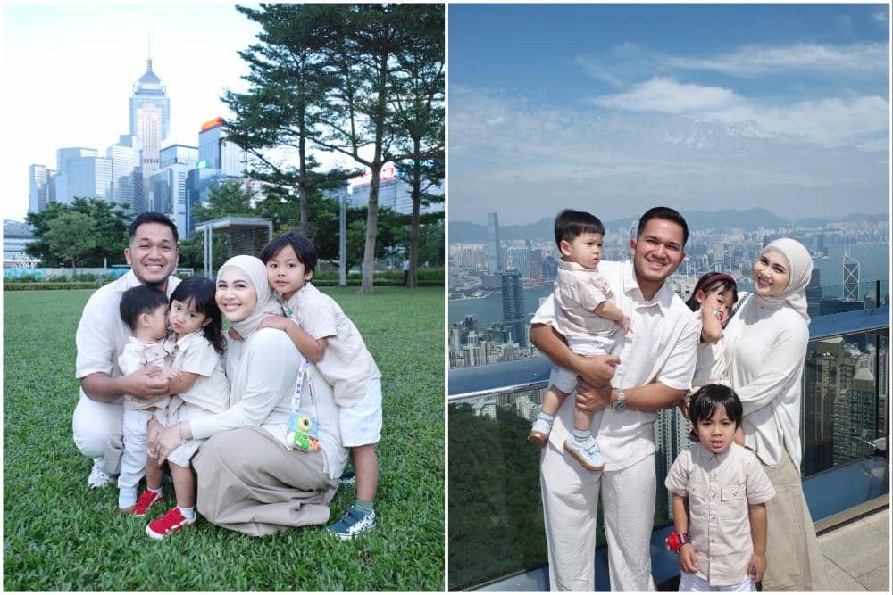 Kesha Ratuliu dan Keluarga Jalan-jalan di Victoria Peak, Hong Kong