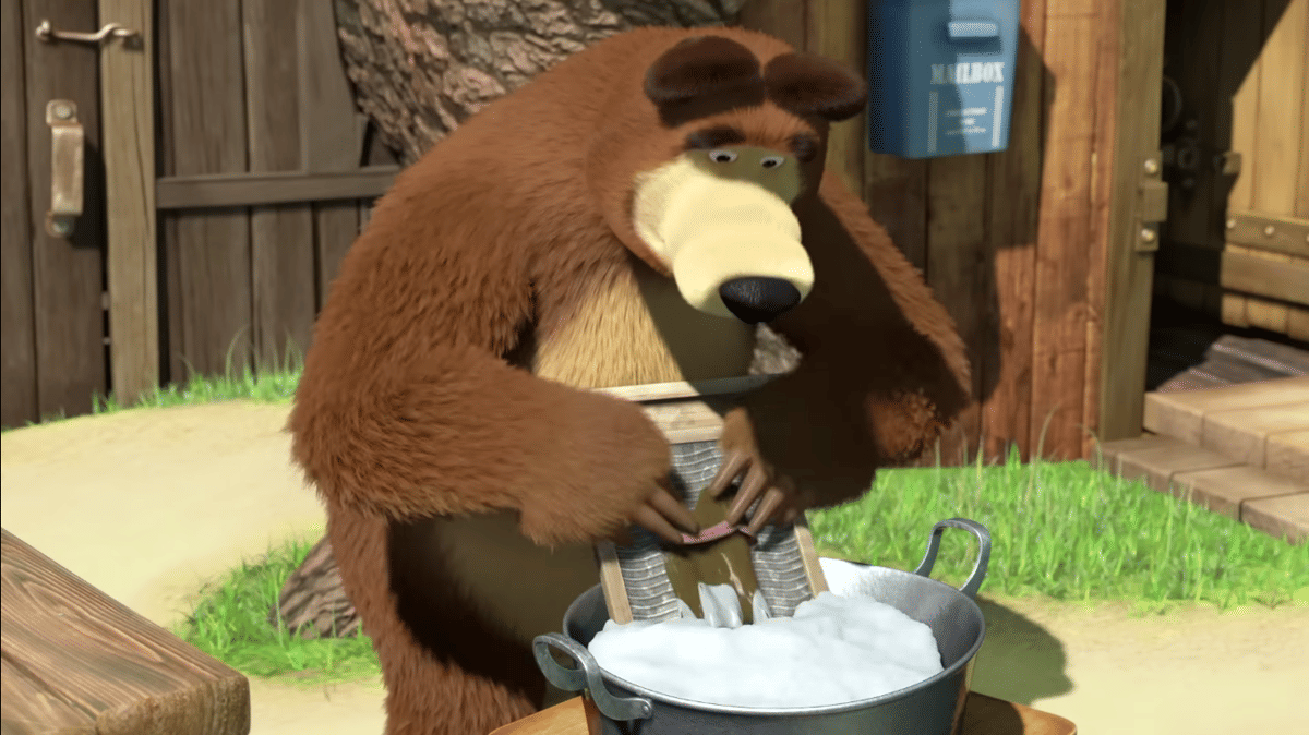 Cuplikan serial kartun Masha and The Bear