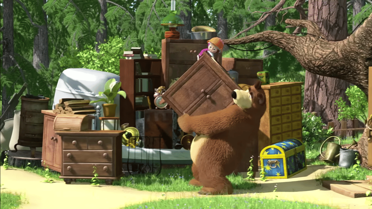 Cuplikan serial kartun Masha and The Bear