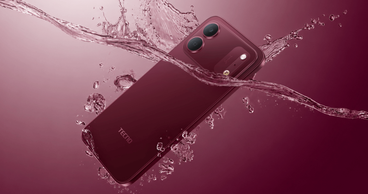 ilustrasi TECNO Spark 50C yang tahan air