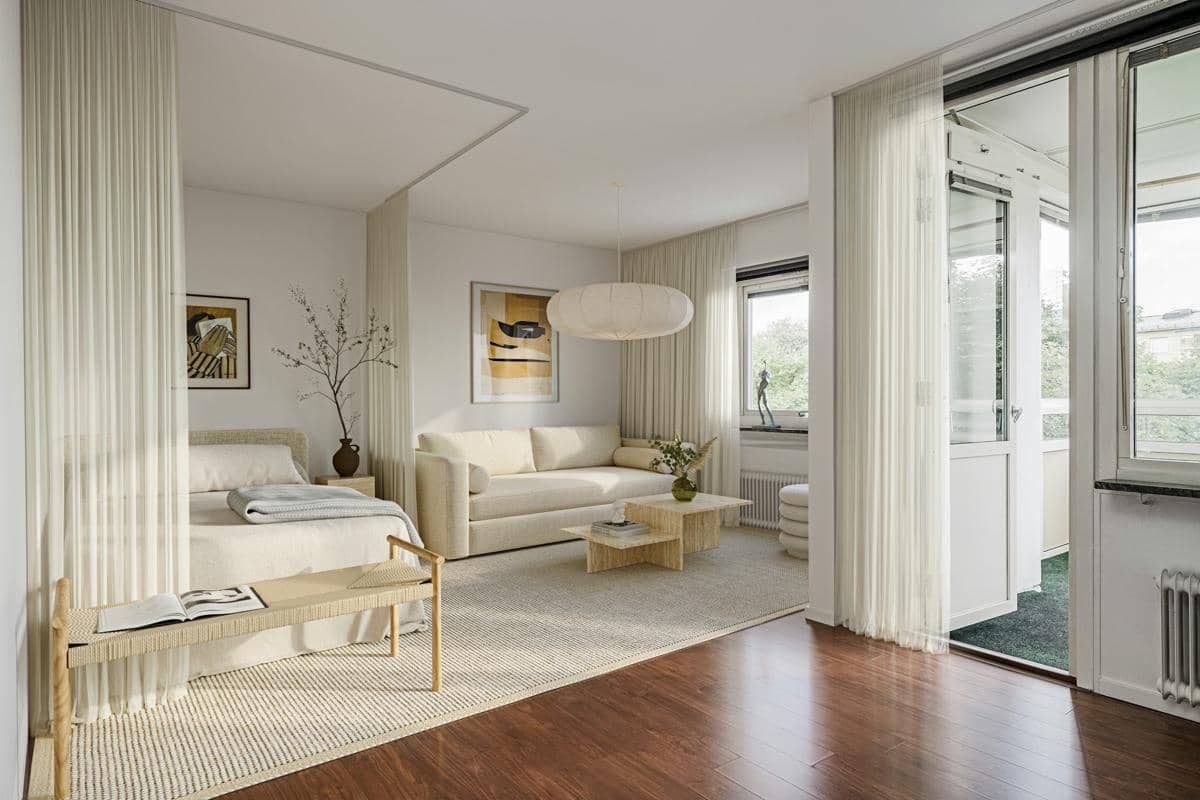 ilustrasi interior rumah modern