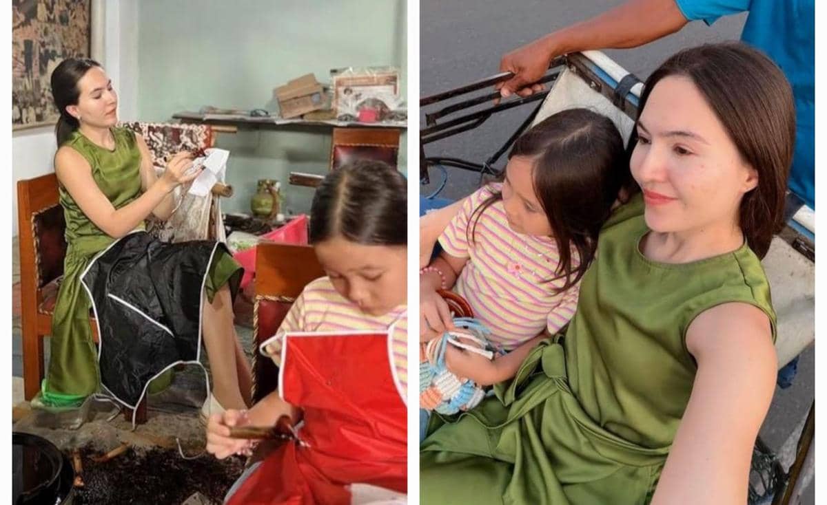 Olivia Jensen dan Anak Liburan di Cirebon, Cobain Hal Baru