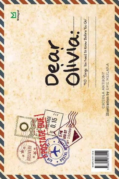 Cover buku Dear Olivia: 40 Things You Need to Know Before You Go.