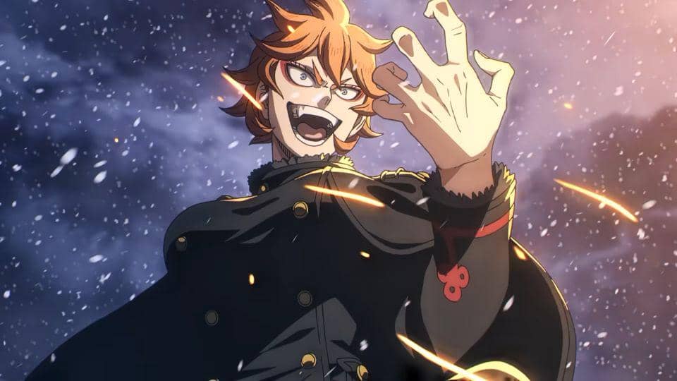 Visual anime Black Clover produksi Studio Pierrot dengan nuansa dunia fantasi dan aksi para karakter utamanya.