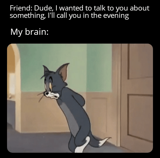 meme kartun tentang overthinking
