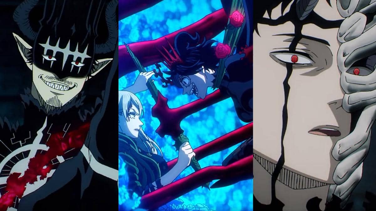 Para Zogratis dalam wujud berkekuatan penuh dengan aura gelap pada anime Black Clover musim kedua.