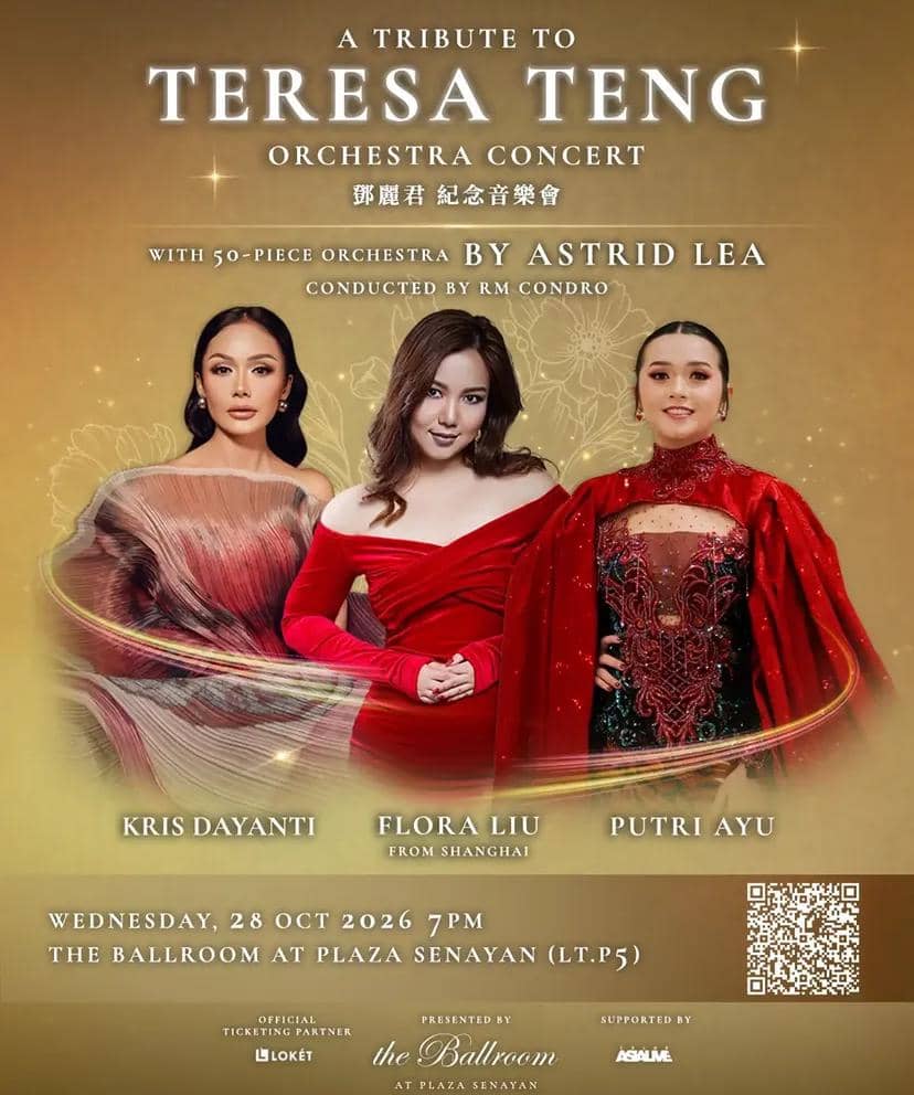 Suasana A Tribute to Teresa Teng Orchestra Concert di Jakarta yang diunggah oleh akun Instagram The Ballroom.