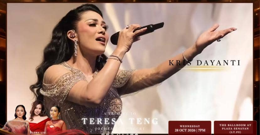 Poster acara A Tribute to Teresa Teng Orchestra Concert di Jakarta yang dibagikan melalui akun Instagram The Ballroom.