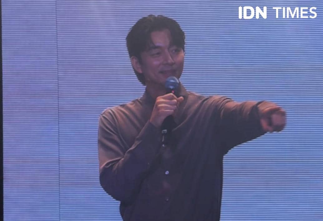 Gong Yoo dalam fan meeting pada Sabtu (17/10/2026)