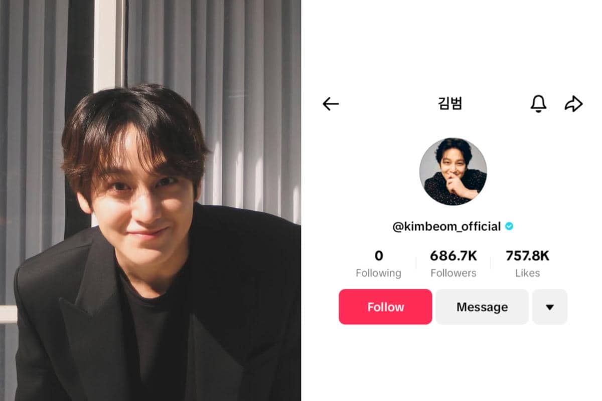 Potret Kim bum dan akun TikTok pribadinya