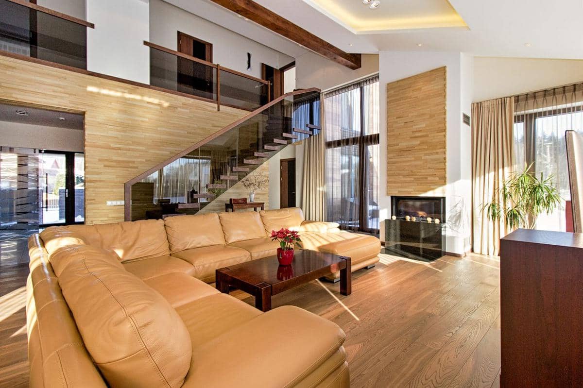 ilustrasi interior rumah conversation pit