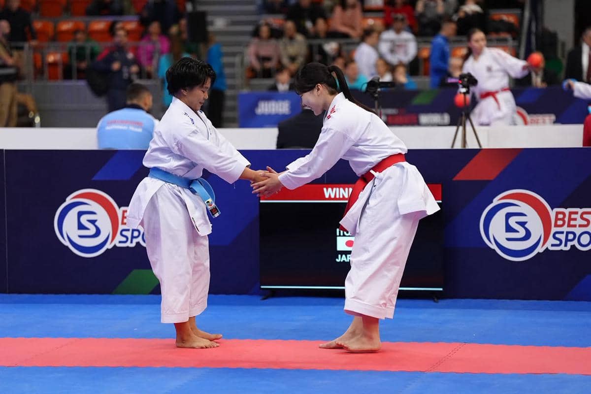 Zaskia Putri meraih medali perunggu pada Kejuaraan Dunia Karate Junior 2026 dalam dokumentasi FORKI.