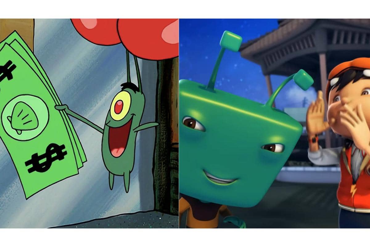 Plankton dan Adu Du masing-masing punya antena di kepala mereka