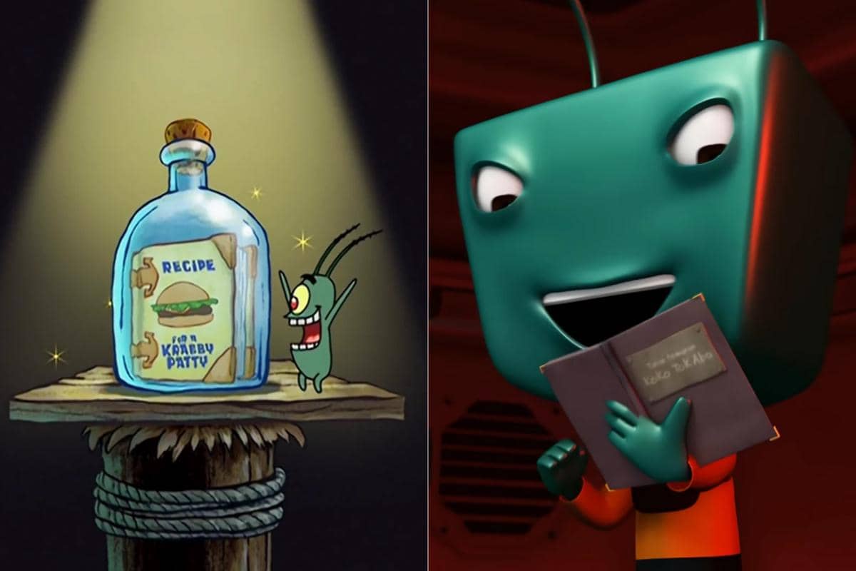 Plankton dan Adu Du punya misi utama yang sama, yakni mencuri resep rahasia