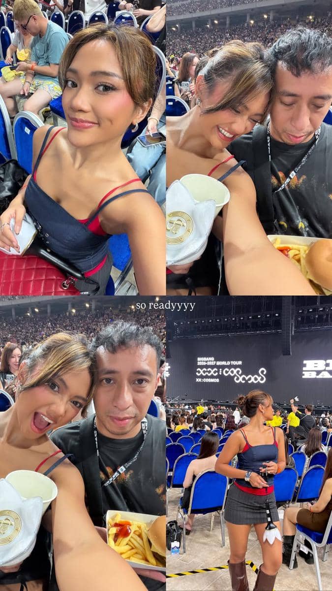Marion Jola menonton konser BIGBANG di Singapura dan membagikan momen tersebut melalui akun Instagram pribadinya.