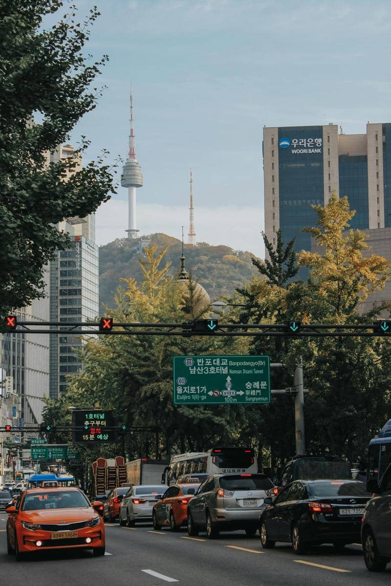 Ilustrasi taksi di Seoul, Korea Selatan.