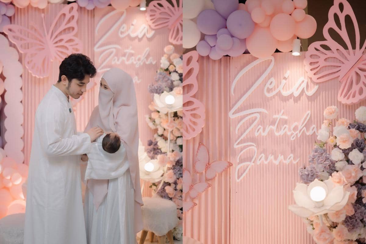 5 Dekorasi Akikah Putri Fiki Naki, Bernuansa Dreamy Serba Pastel