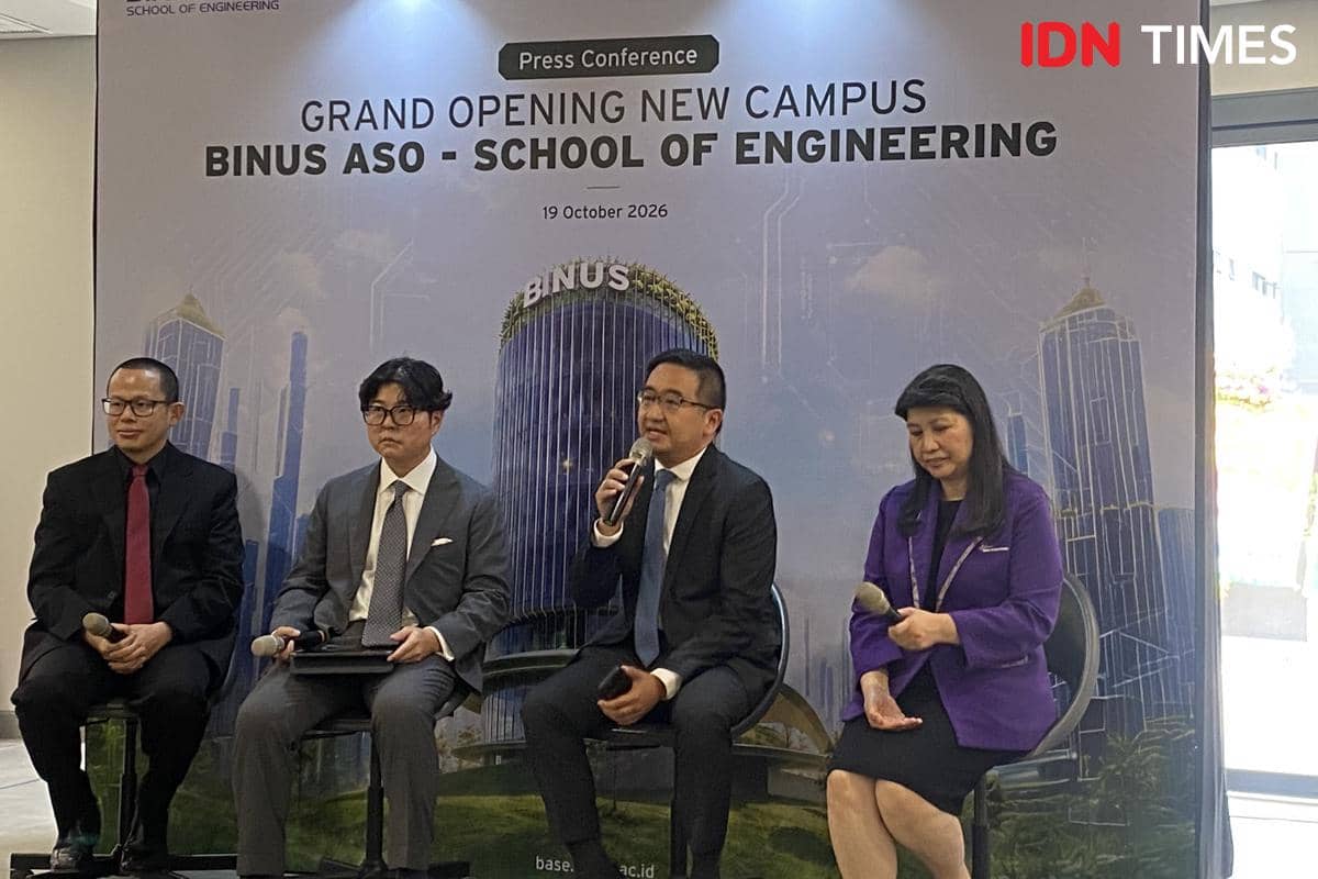 Stephen Wahyudi Santoso, Presiden BINUS Higher Education, berbicara tentang pembangunan kampus baru sebagai komitmen institusi.