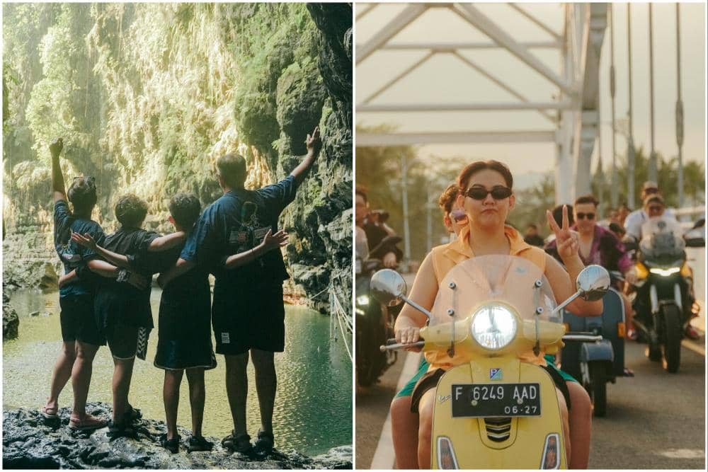 Sissy Prescillia dan Keluarga Liburan di Pangandaran, Happy!