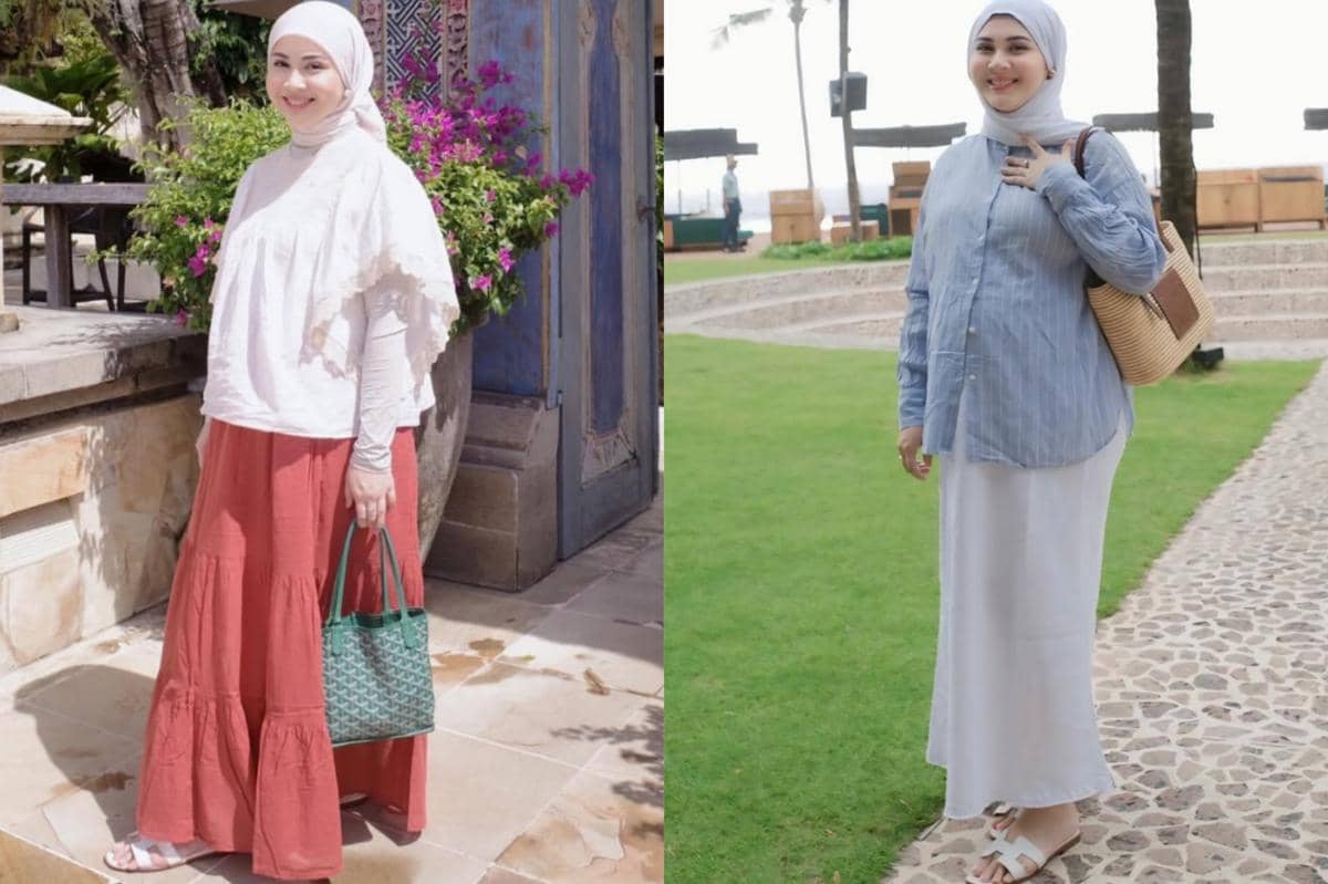 7 Inspirasi Outfit ke Pantai ala Kesha Ratuliu, Chic dan Berseri!