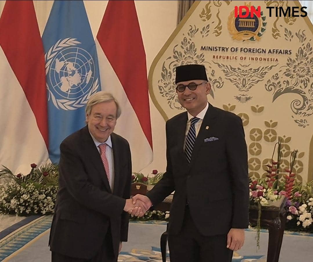 Dikunjungi Sekjen Guterres, Menlu Tata Tegaskan RI Tetap Dukung PBB