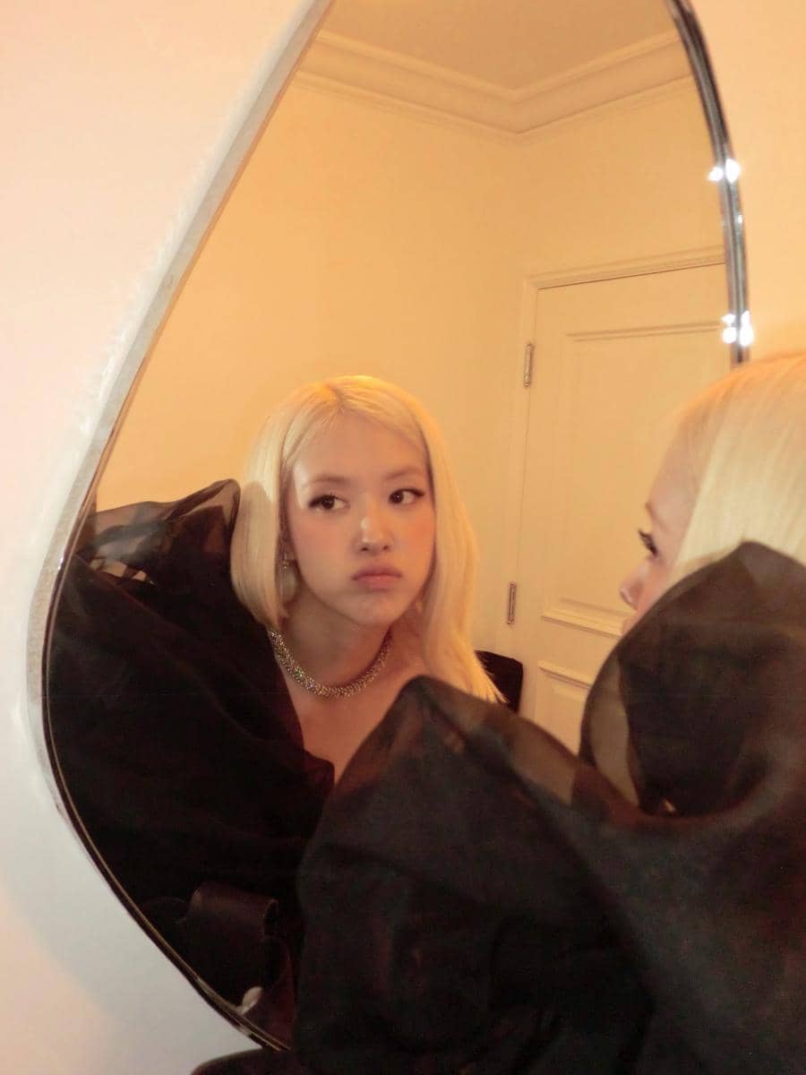 Rosé BLACKPINK menghadiri Academy Museum Gala 2026 dengan gaya busana elegan dalam unggahan Instagram.