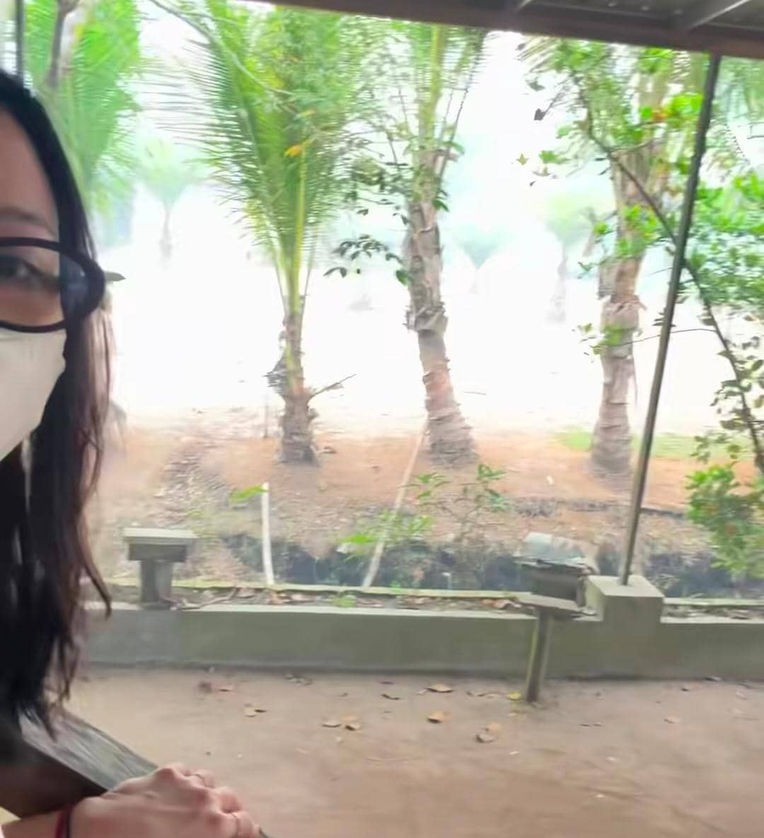 Riyuka Bunga day 1 jadi relawan karhutla di Palangka Raya, Kalteng
