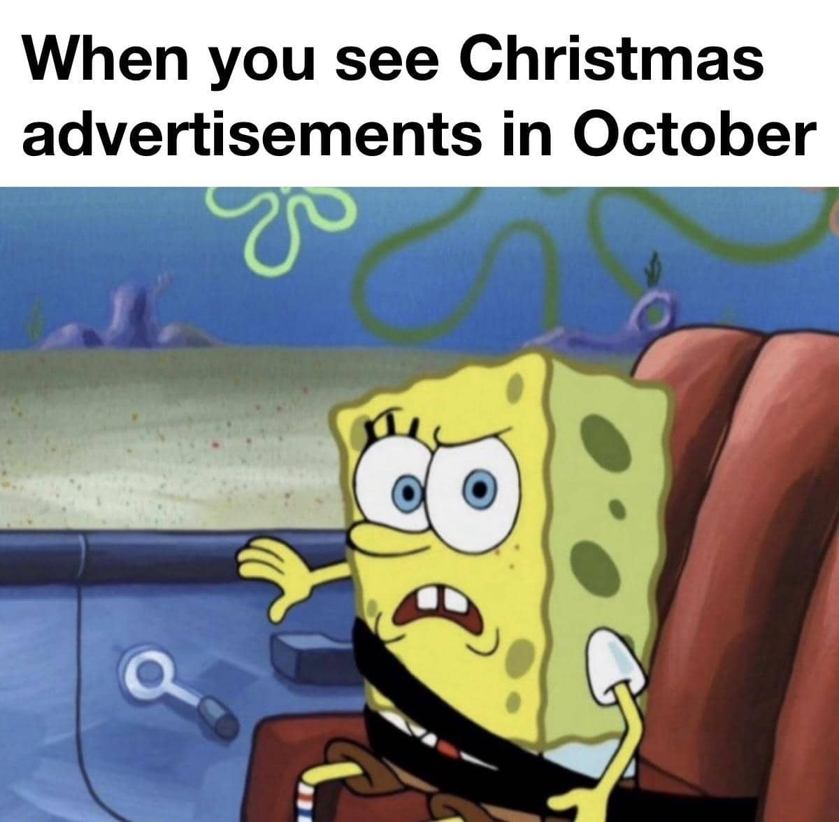 meme SpongeBob tentang Oktober