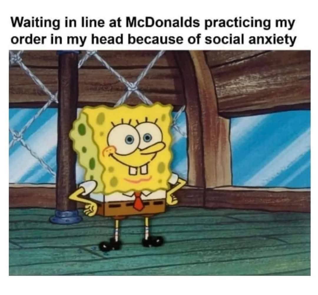 meme SpongeBob tentang memesan makanan
