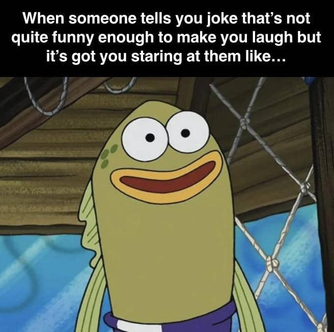 meme SpongeBob tentang lelucon
