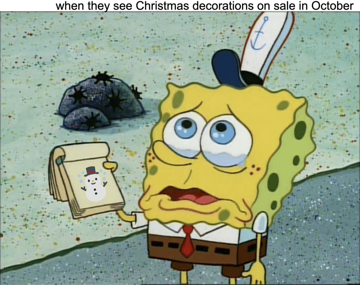 meme SpongeBob tentang Oktober