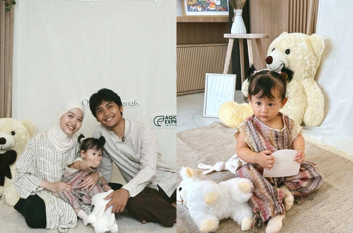 Dekorasi Akikah Baby Sabin, Anak Bintang Emon yang Temanya Minimalis