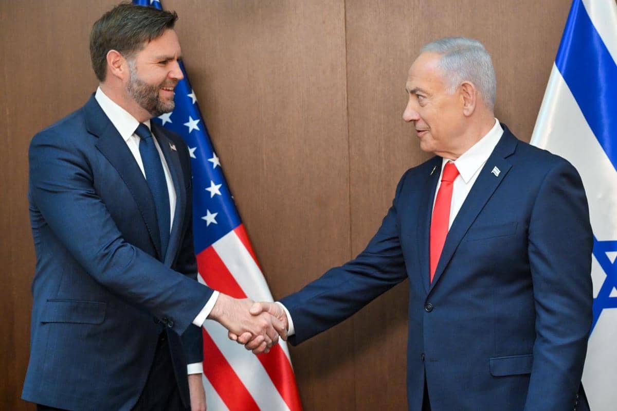 Wakil Presiden Amerika Serikat JD Vance dan Perdana Menteri Israel Benjamin Netanyahu