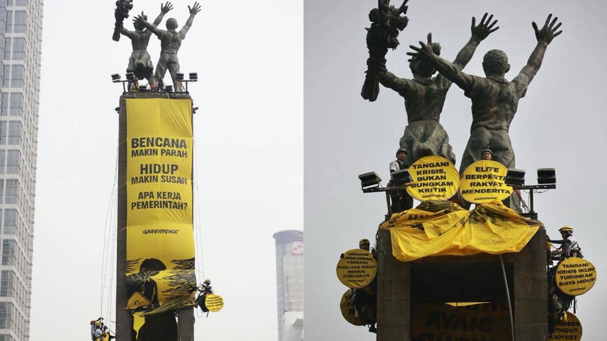 Pramono Minta Aksi Greenpeace di Bundaran HI Tak Ganggu Ketertiban