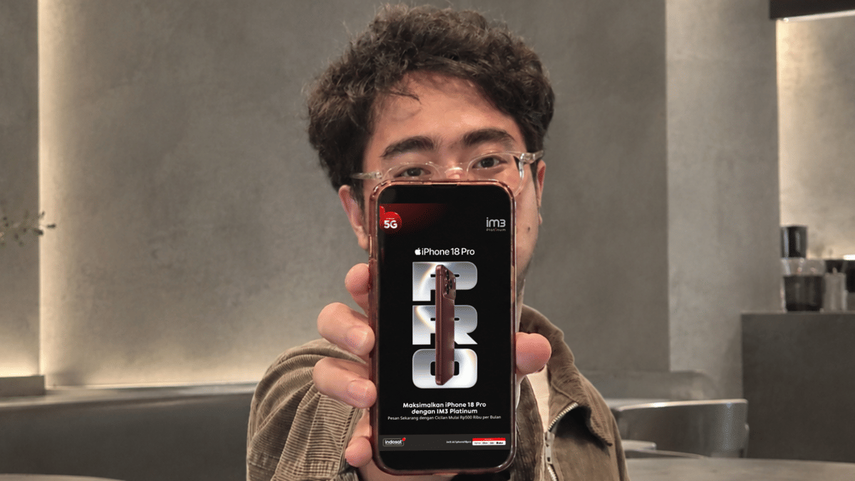 IM3 Platinum bersama Apple menghadirkan bundling produk terbaru Apple, yaitu iPhone 18 Pro dan iPhone 18 Pro Max. (Dok. Indosat).