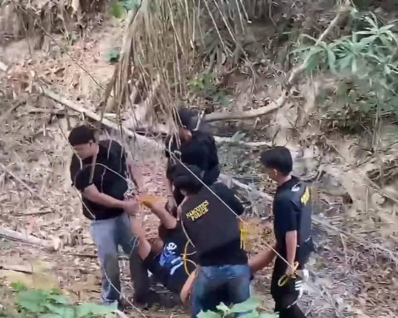Polisi menggerebek gubuk sarang narkoba di wilayah Gunung Sugih, Kabupaten Lampung Tengah