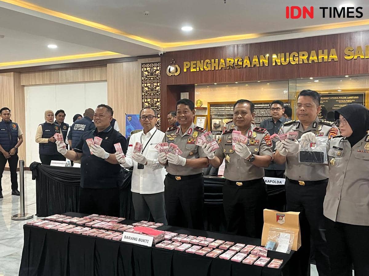 Polda Lampung Sita Pengiriman Uang Palsu Rp980 Juta, Ini Penampakannya