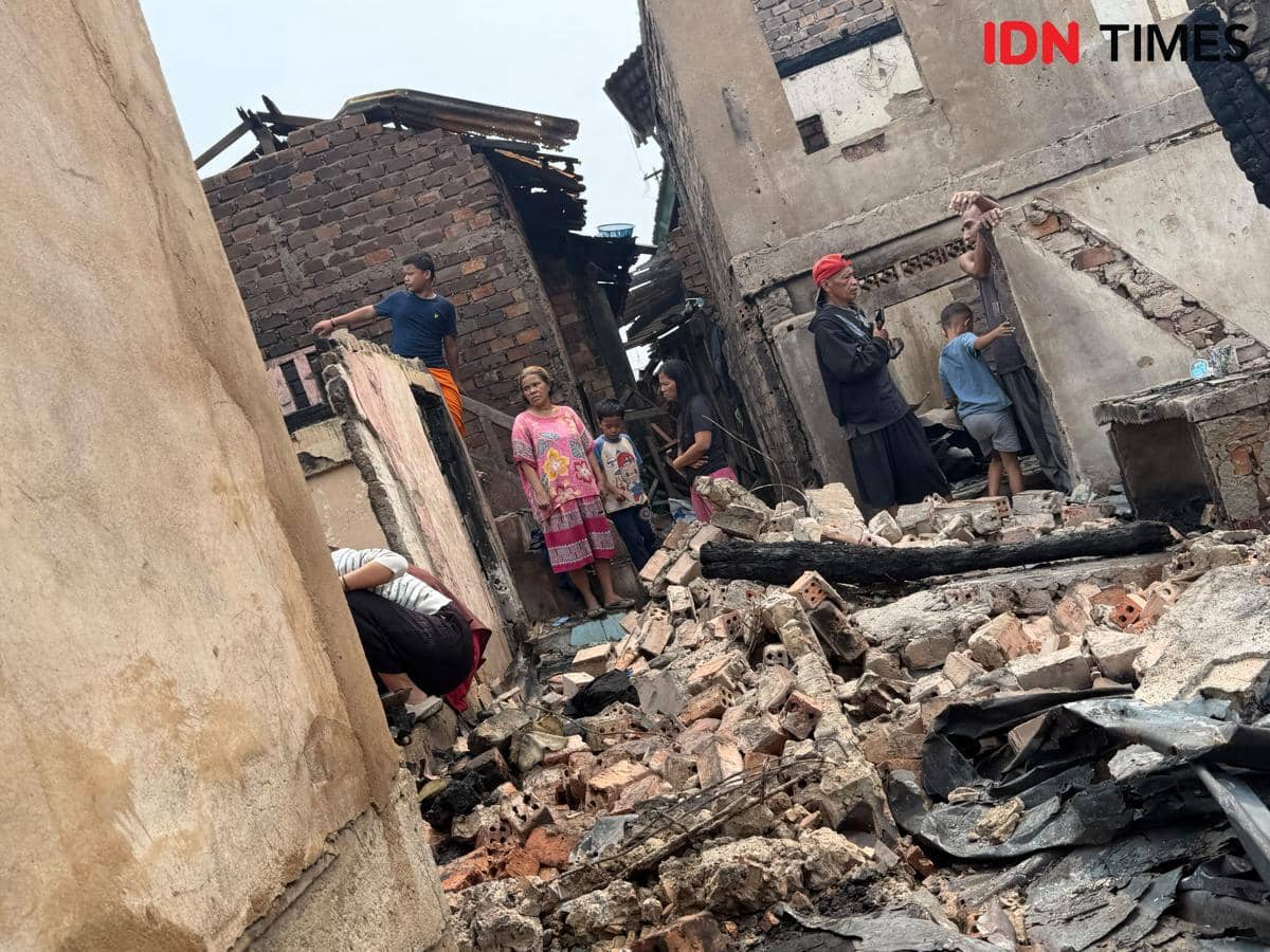 Korban kebakaran di kawasan padat penduduk 8 Ulu Palembang