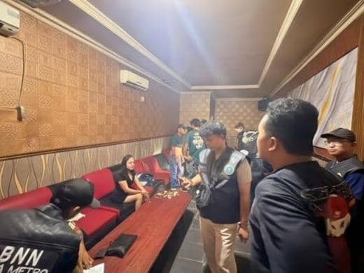 Satresnarkoba Polres Lampung Tengah menggelar operasi razia tempat hiburan malam. (Dok. Polres Lampung Tengah)