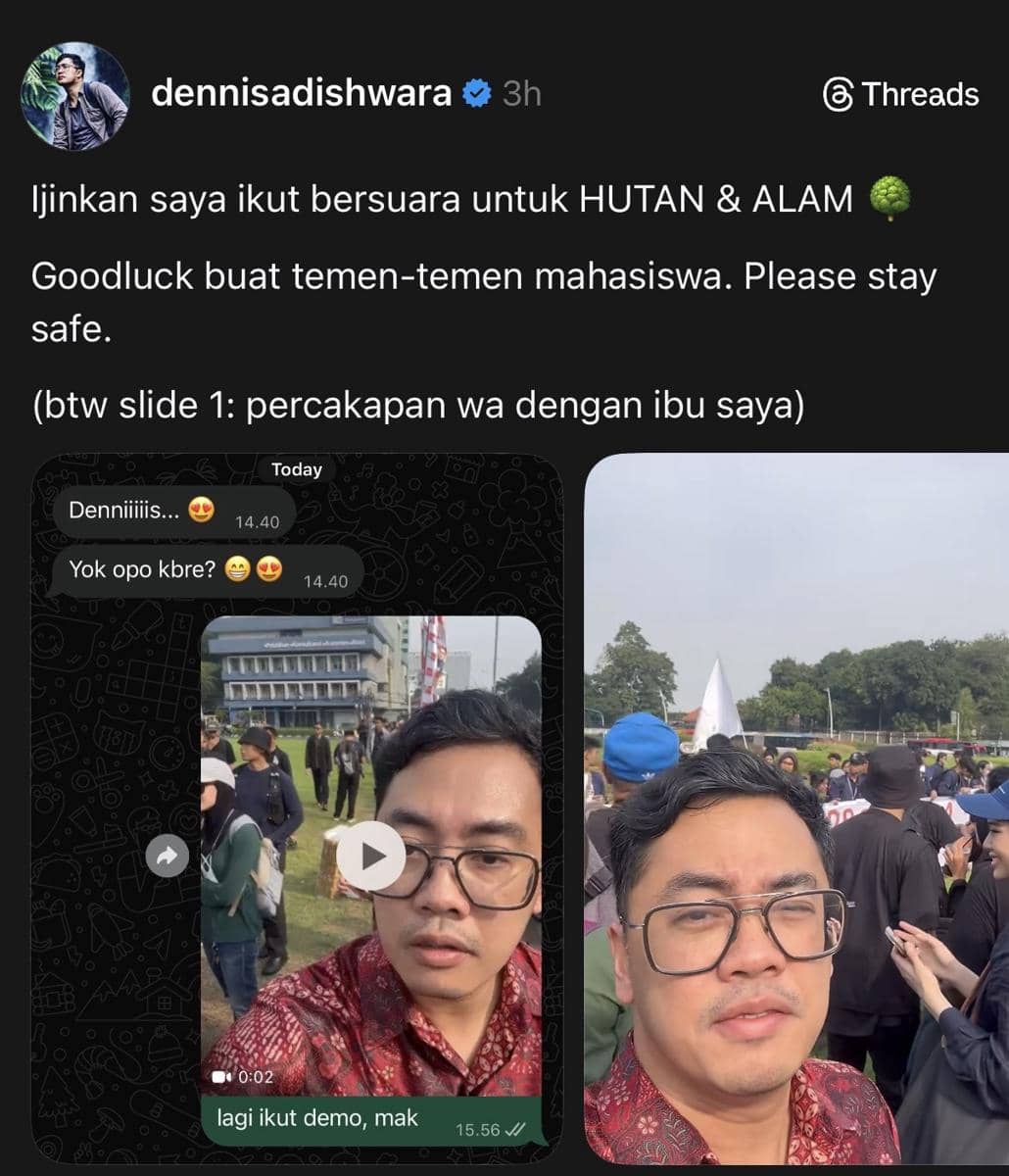 Potret Dennis Adhiswara yang diunggah melalui akun Threads @dennisadhiswara sebagai materi visual artikel.