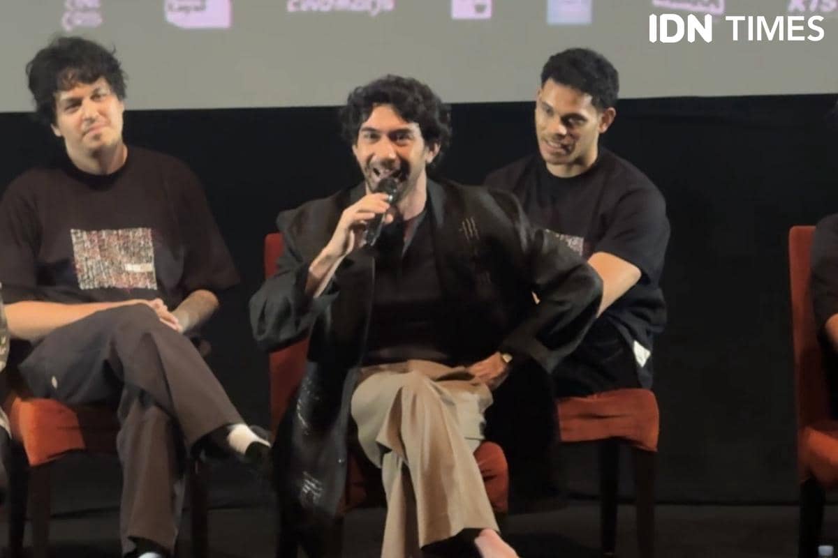 Reza Rahadian dan jajaran tim produksi dan cast Laut Bercerita pada Selasa (20/10/2026)