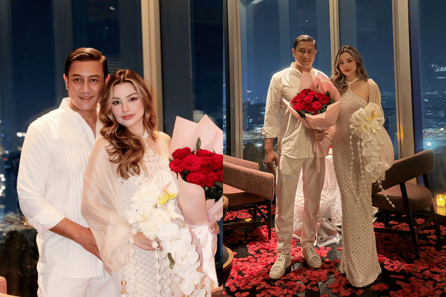 Gaya Nourah Sheivirah di Momen Intimate Birthday, bak Pengantin Baru