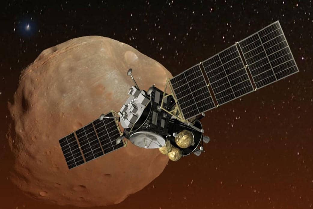 ilustrasi wahana MMX menuju Phobos