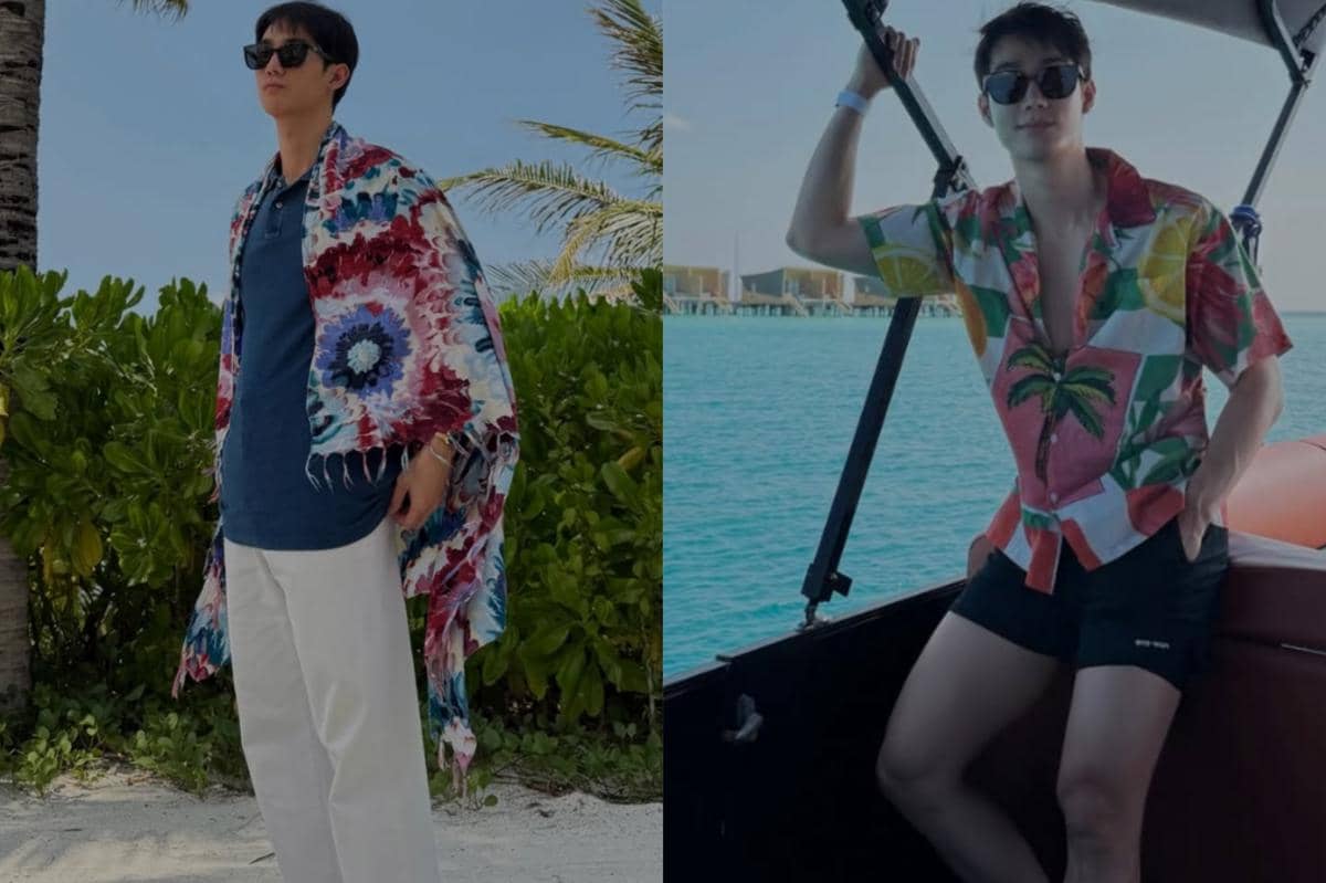 7 Ide Outfit Liburan ke Pantai ala Force Jiratchapong, Fresh!