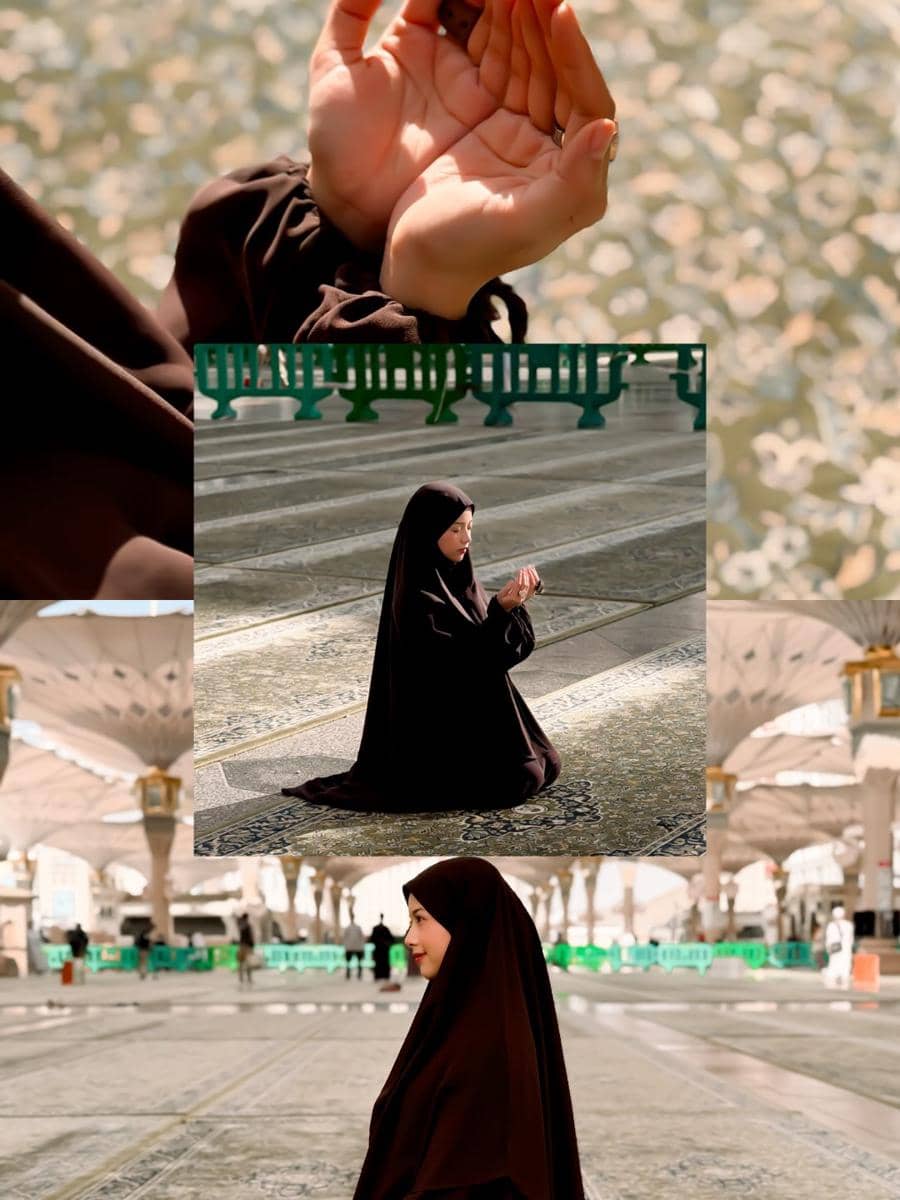 Diva Azzura jalan-jalan di sekitar masjid Nabawi