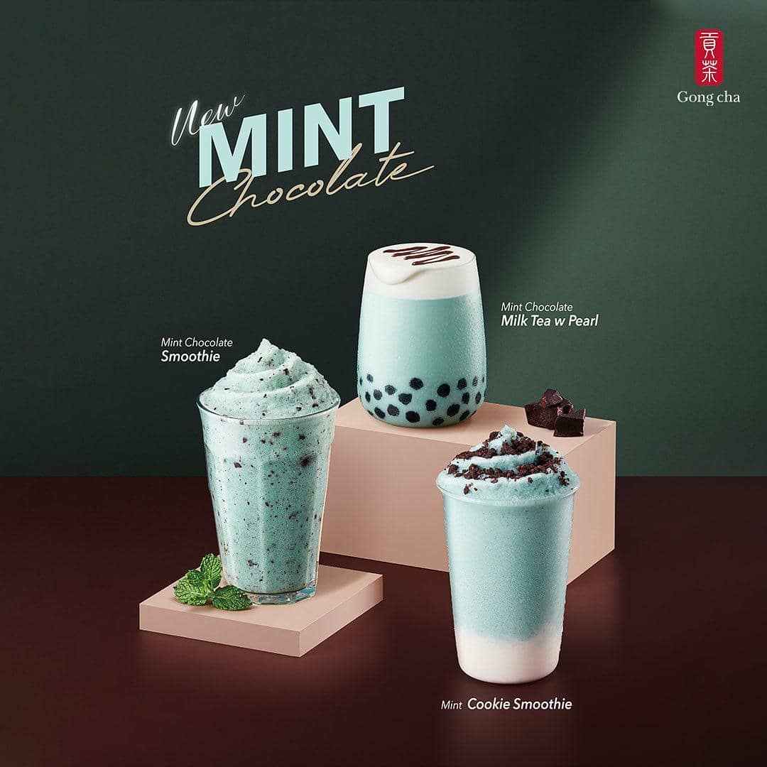 varian minuman Mint Chocolate dari Gong cha