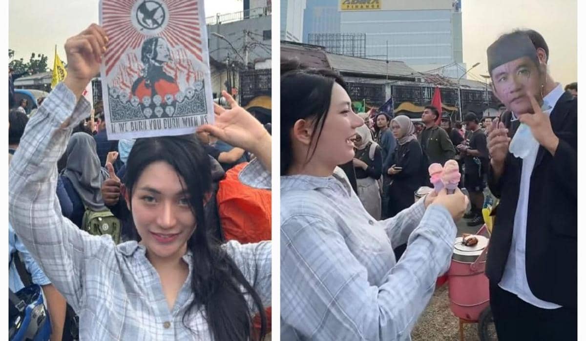 Berlliana Lovell Ikut Demo 20 Oktober 2026, Bagi-bagi Es Krim