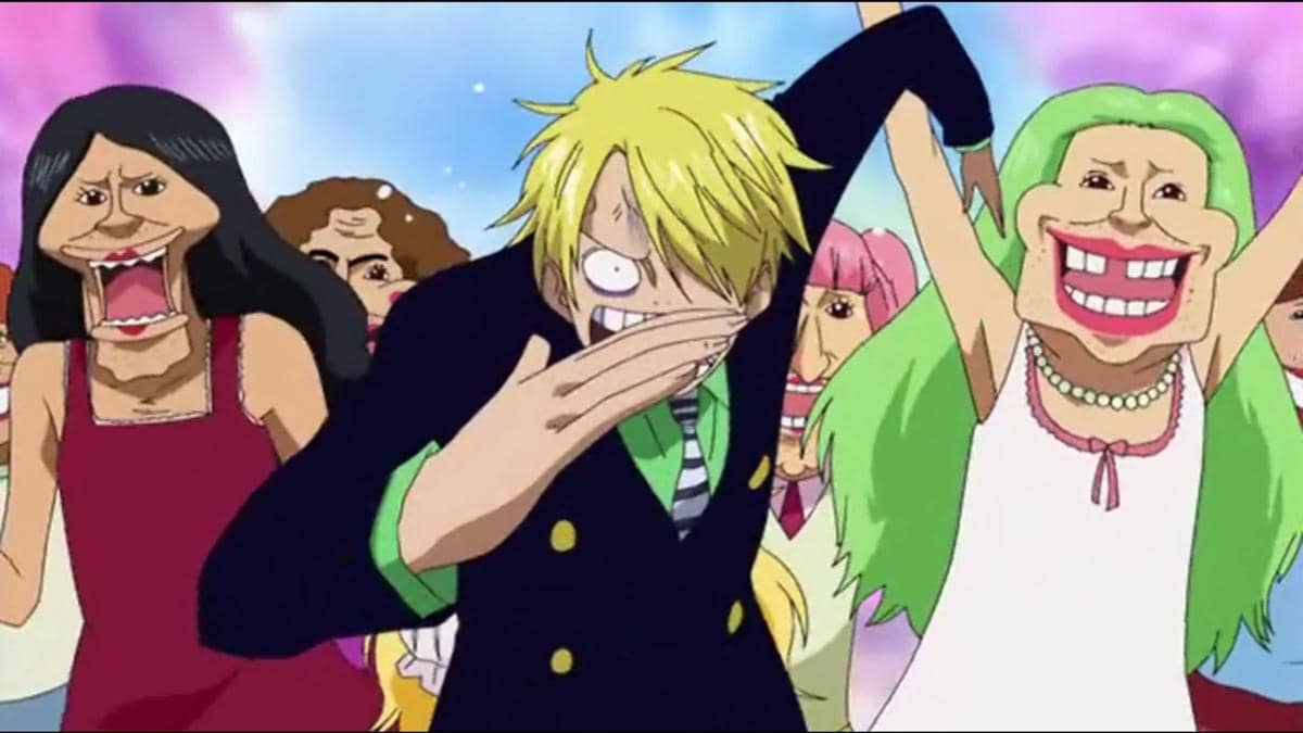 Sanji panik dikejar penghuni Kamabaka (dok. Toei Animation/One Piece).jpg